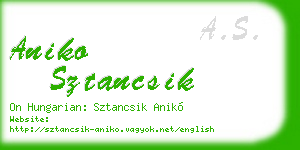aniko sztancsik business card